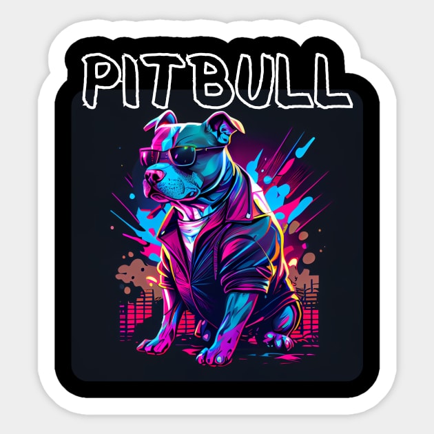 Graffiti Style - Cool Pitbull 5 Sticker by PD-Store